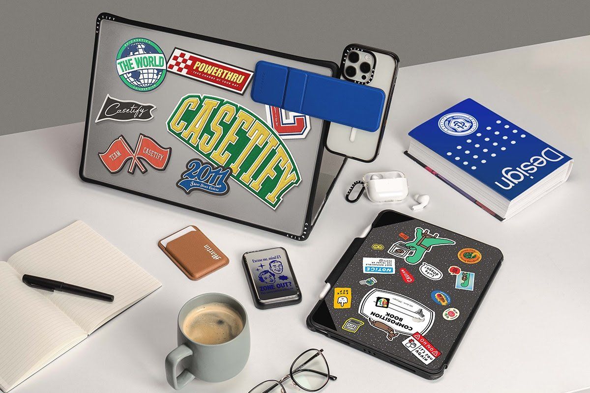 a photo of a desk with CASETiFY Back-to-School Deals