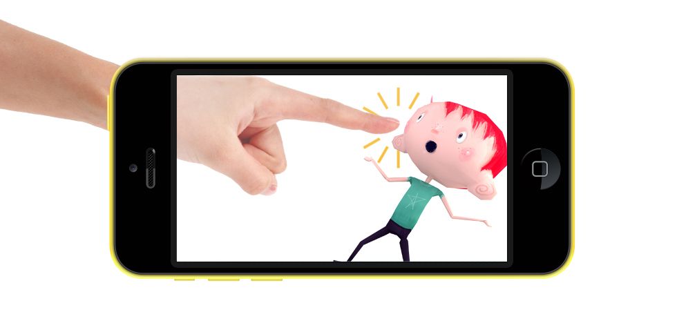 a photo of a smartphone demontrating how AR works