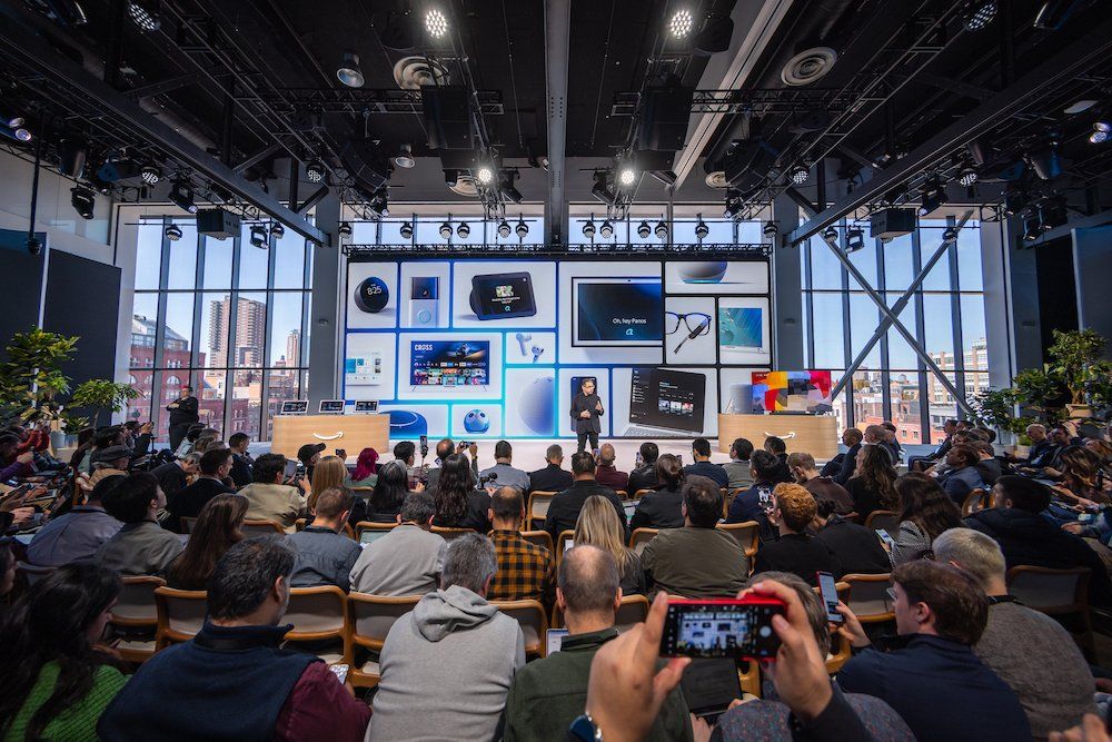 photo of Media and tech Influencers attend Alexa+  NYC press event