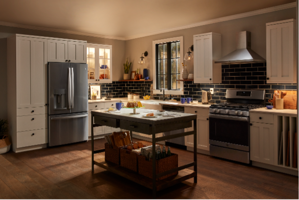 a photo of Cync reveal HD+ Smart Undercabinet Lights in a kitchen.