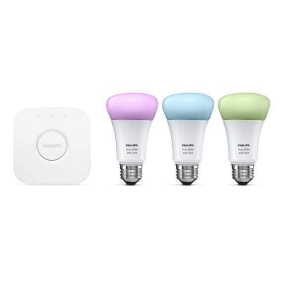 photo of philips hue smart light bulbs and hub