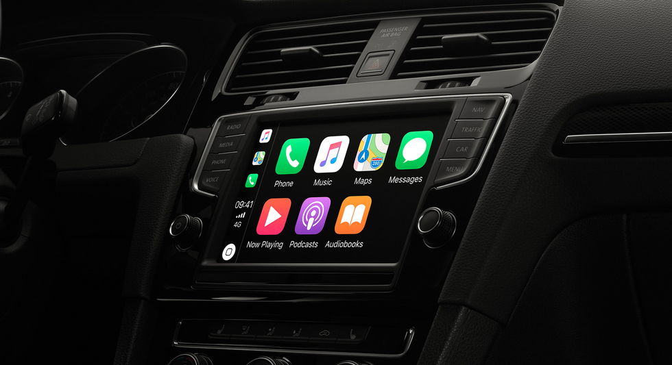 Photo of a car with Apple CarPlay