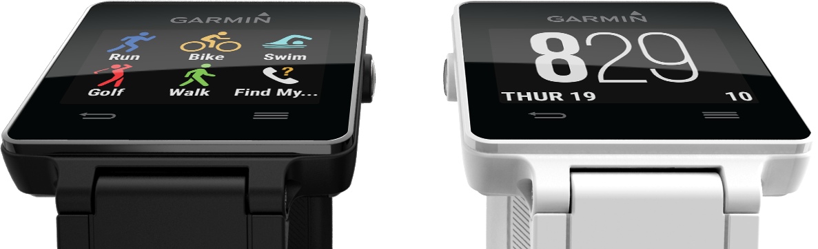 a photo of two Garmin smartwatches 