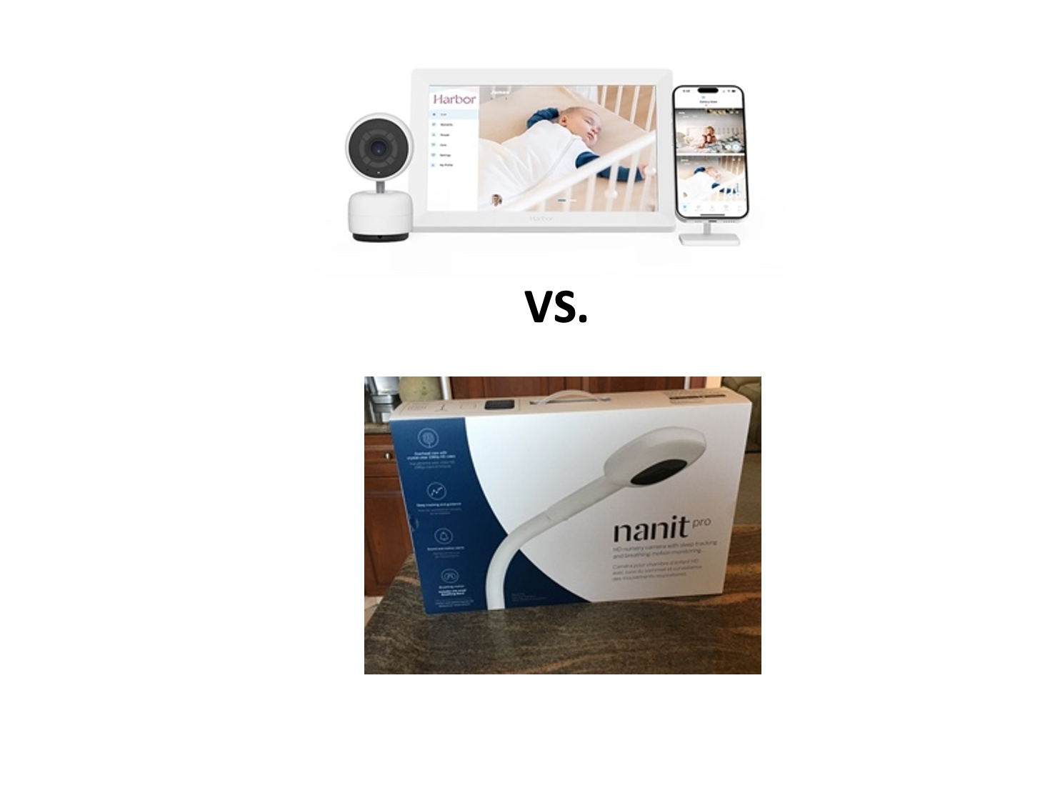 a photo of Harbor Baby Monitor vs Nanit Pro Camera