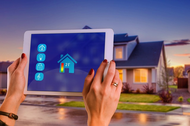 a photo of a table showing dashboard of a smart home system