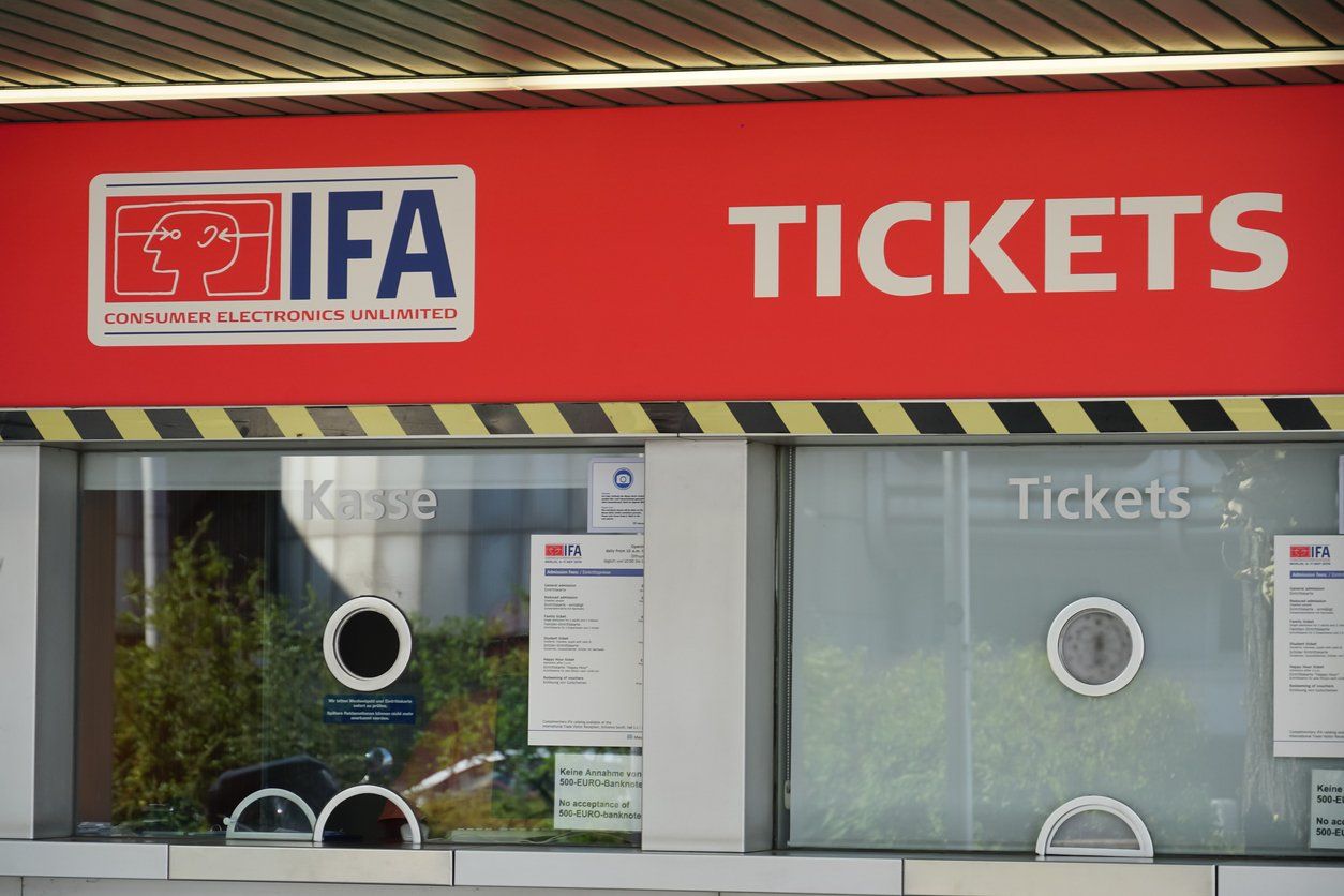 a photo of ticket booth for IFA 2024 conference in Berlin, Germany