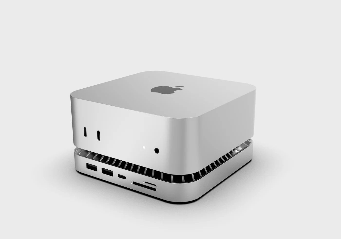 product shot of RayCue New M4/2024 Mac Mini Hub and Stand