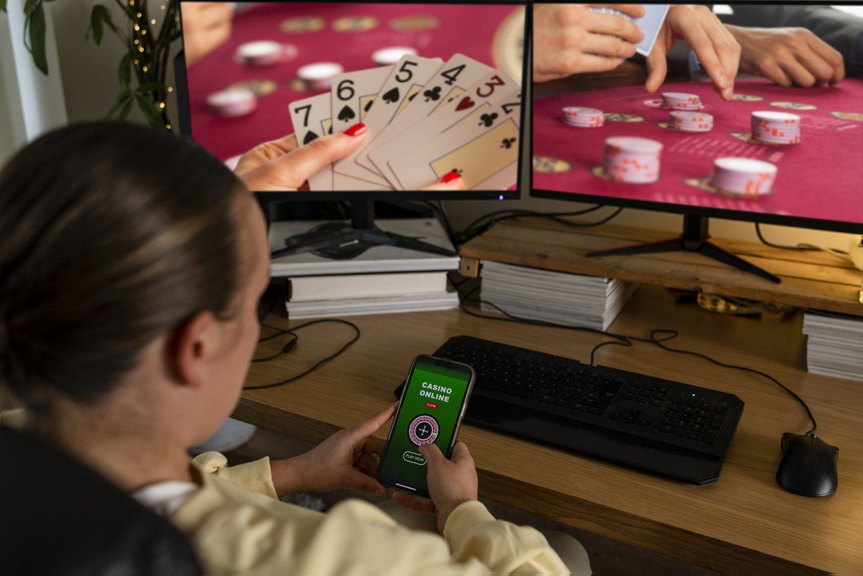 Online Casino Gambling stock photo