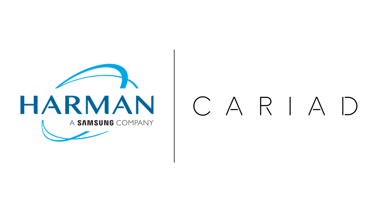 photo of logos for Harman and CARIAD