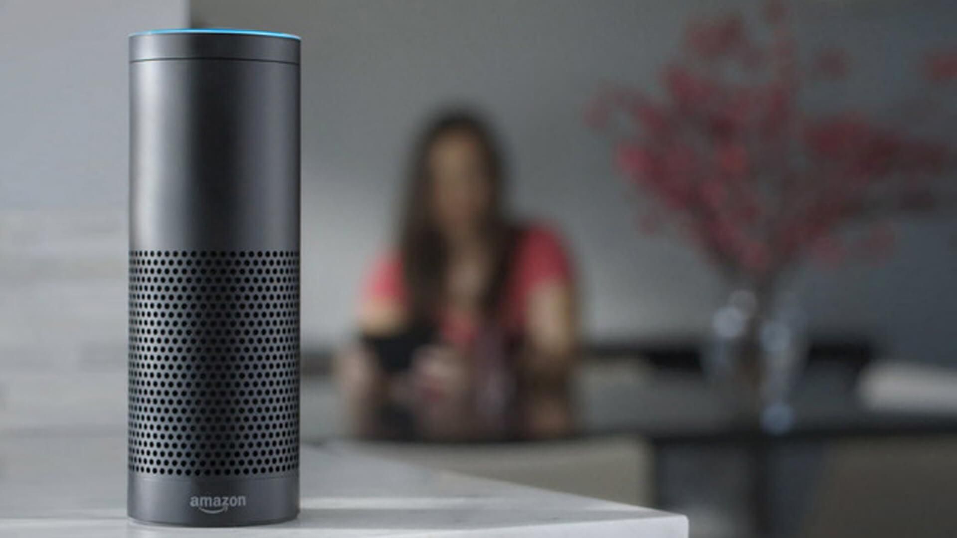 a photo of a Amazon Echo 1st Gen speaker