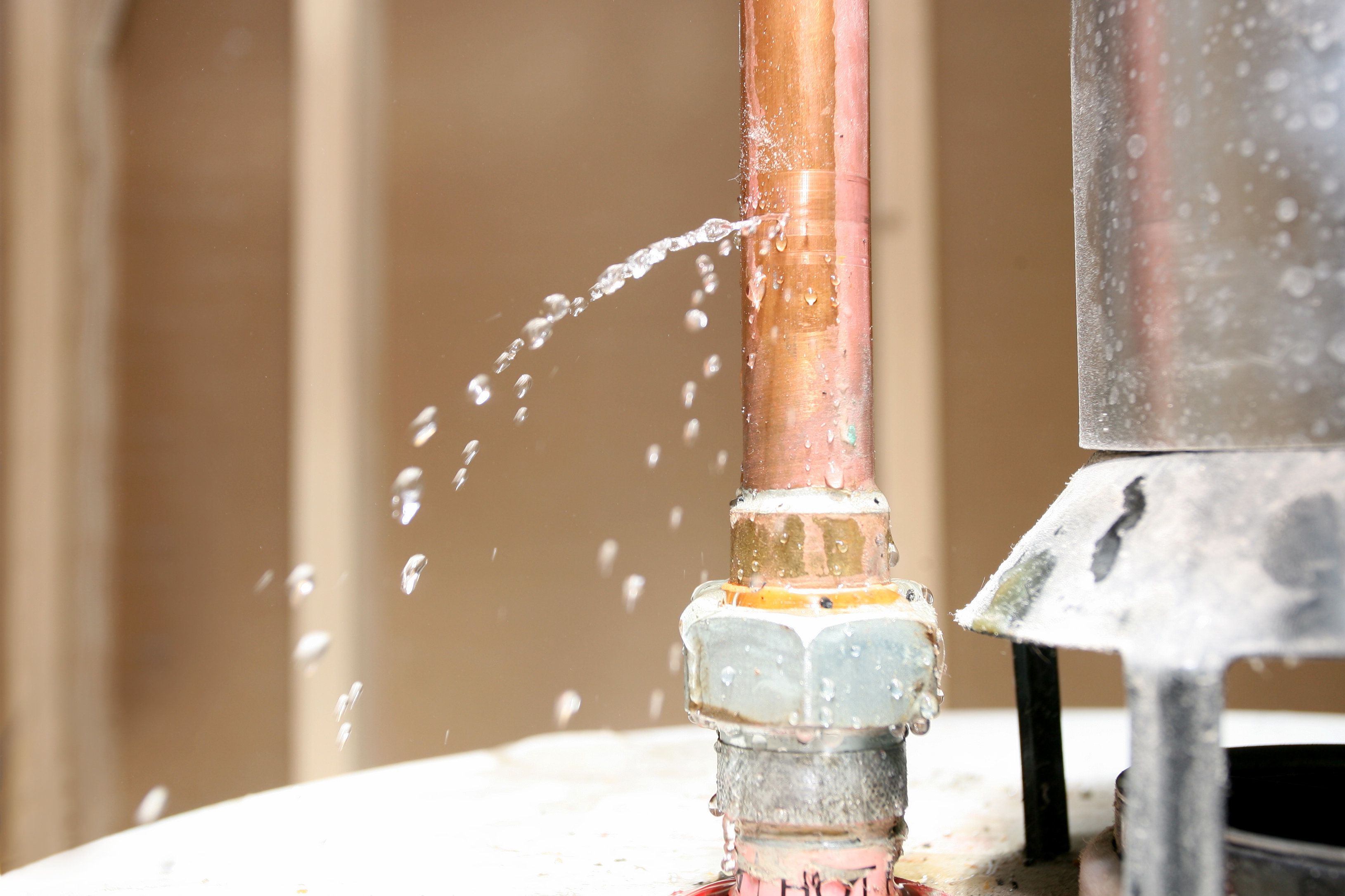 a photo of a pipe bursting